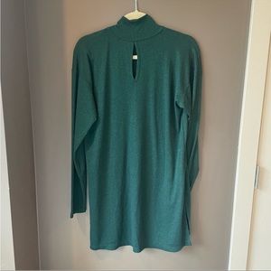 Anthropologie Vanessa Virginia Emerald Green Metallic Glitter Sparkle Tunic